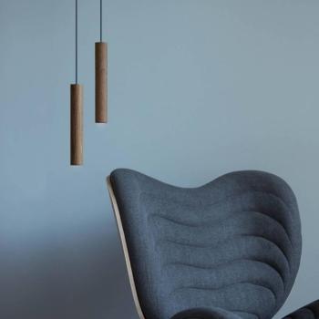 UMAGE Chimes magas LED függő lámpa tölgy sötét kép