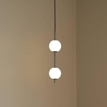 UMAGE LED lógó világítás Audrey, acélszínű, 2 izzós, Ø 12 cm kép