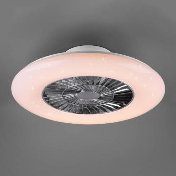 Visby LED mennyezeti ventilátor, Ø60cm, áll. fehér kép