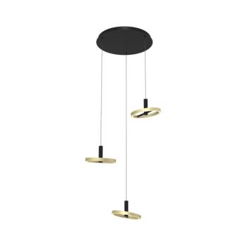 Wofi 5016-304 - LED Dimmelhető csillár zsinóron BREST LED/26W/230V fekete/arany 5016-304 kép