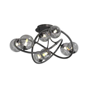 Wofi 9014-805 - LED Felületre szerelhető csillár NANCY 8xG9/3,5W/230V fekete/króm 9014-805 kép
