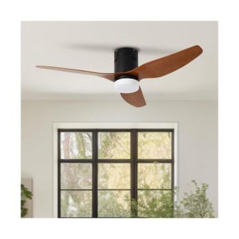 ZE - LED-es mennyezeti látor PADUA LED/18W/230V Wi-Fi Tuya fekete/barna + távirányító ZEV008 kép
