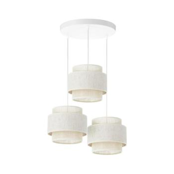 Zsinóros BOHO függőlámpa 3xE27/60W/230V krémszínű/juta H0171 kép