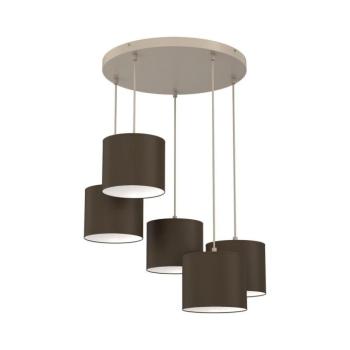 Zsinóros csillár ARDEN 5xE27/15W/230V bézs/barna 4663 kép