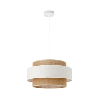 Zsinóros csillár BOHO 1xE27/60W/230V átm. 40 cm krémszínű/juta H0162 kép
