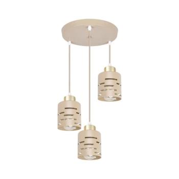 Zsinóros csillár ELEN 3xE27/35W/230V átm. 29 cm bézs/arany ELEN 3-LIGHT ROUND PEND. BEIGE kép