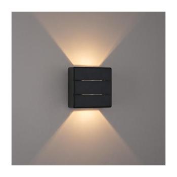 08520L - LUXLINE LED kültéri fali lámpatest, 6 W, 230 V, 3000 K, IP54, fekete 08520L kép