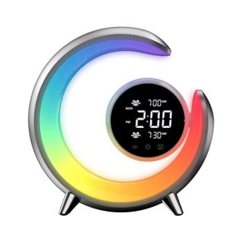 08985L-LED RGBW állítható asztali lámpa ébresztővel, LED/20W/5V USB, ezüst 08985L kép