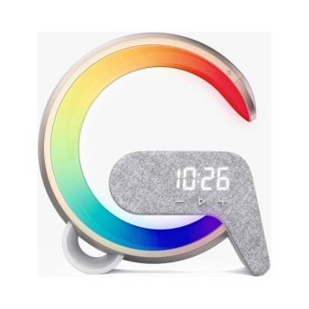 IMMAX FLAMINGO LED relax lámpa QI töltéssel, ébresztőóra, RGB, USB kimene - arany