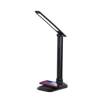 09106L - LUMI dimmelhető LED asztali lámpa vezeték nélküli Qi töltéssel LED/7W/230V fekete 09106L kép
