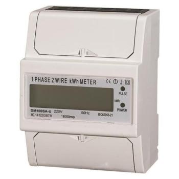 1 Fázisú digitális fogyasztásmérő sínre szerelhető 50A 220-240V, Eurolamp, 914818 kép
