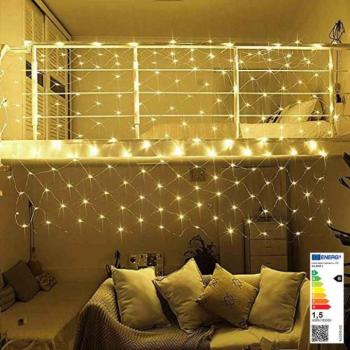 128 LED-es hálós fényfüzér kép