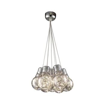 142008 - LED Csillár zsinóron BULBS LED/30W/230V fényezett króm 142008 kép
