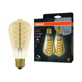 2 darabos dimmelhető LED izzó VINTAGE FILAMENT E27/4,8W/230V 2200K - Osram 4099854147838 kép