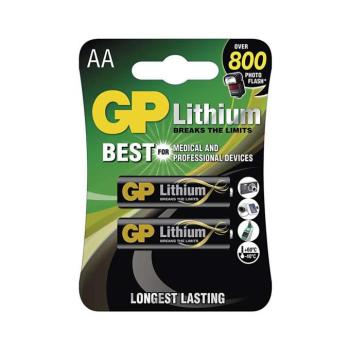 GP Lítium elem AA 2db/bliszter, 1,5V, B15212 kép