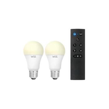 2 db-os szett dimmelhető LED izzó A60 E27/9W/230V 2700K Wi-Fi + távirányító - WiZ 4897104950258 kép