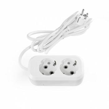 2-es hosszabbító , 3 m kábellel , 3 x 1.5 mm , 16A , szerelhető , fehér , VIDEX, TITANUM kép