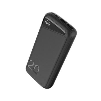 20000mah 3,7v-os fekete mikro/c típusú power bank max. teljesítmény: dc 22,5w, Optonica, 7695 kép