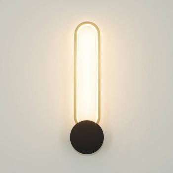 23102-es LED fali lámpa, arany/fekete, szélesség 10 cm, fém, dimmelhető fényerő kép