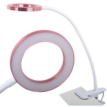 24 led-es asztali lámpa csíptetővel, rózsaszín kép