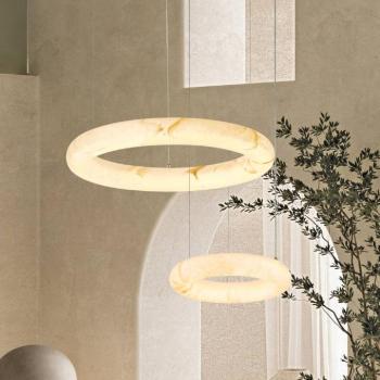 2542-es LED lógó világítás, fehér, Ø 34 cm, alabástrom, dimmelhető fényerővel kép