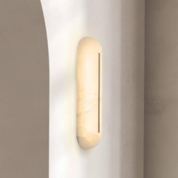 2546-os LED fali világítás, fehér, magasság 36 cm, alabástrom, dimmelhető kép