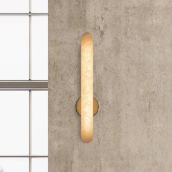 2547-es LED fali világítás, fehér, magasság 37 cm, alabástrom, dimmelhető kép