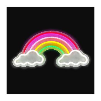 2Kids Toys - LED neon fali dekoráció LED/5W/USB, szivárvány felhőkkel 2D98106 kép