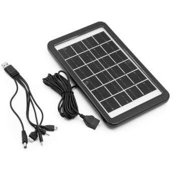 3,5W teljesítményű 5 töltőfejes szolár panel – 23,5 x 14 cm napelemes töltő panel (BBV-M) kép