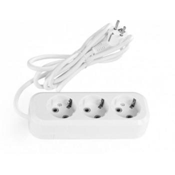 3-as hosszabbító , 3 m kábellel , 3 x 1.5 mm , 16A , szerelhető , fehér , VIDEX, TITANUM kép