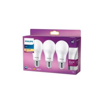 3 db Philips A60 E27 LED izzó 13W/230V 2700K 8720169326354 kép
