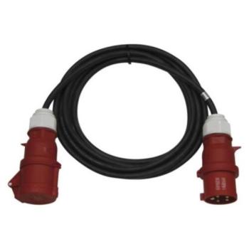 3 fázisú kültéri hosszabbító 10 m, 1 aljzat, fekete, gumi, 400 V, 4 mm2, 400V, IP44, EMOS, PM1102 kép