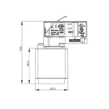 3 fázisú vezetősín D Vezetékcsatlakozó adapter, szürke, 1380 W kép