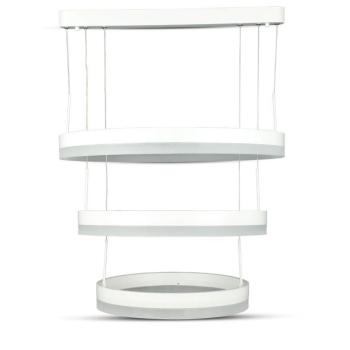3 részes csillár, 92w, 3000K, meleg fehér, 5925lm, 120°, fehér, dimmelhető, V-TAC, 3989