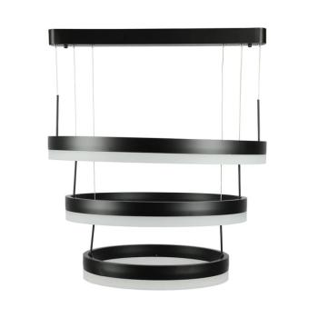 3 részes csillár, 92w, 3000K, meleg fehér, 5925lm, 120°, fekete, dimmelhető, V-TAC, 3990 kép