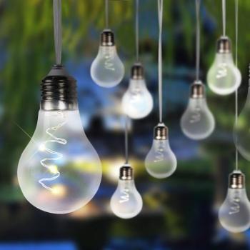 33708-10 LED napelemes fényfüzér, ezüst fémes kép