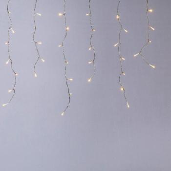 3m-es összekapcsolható LED jégcsap fényfüzér, IP44, Átlátszó kábel, hideg fehér, 2000K, meleg fehér, Eurolamp, 229241 kép