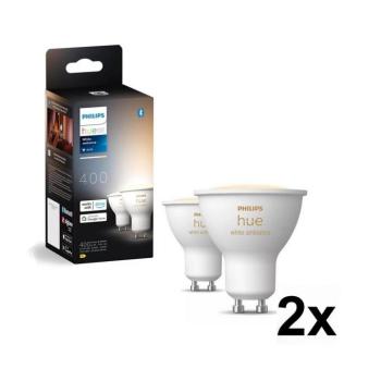 4 darabos Philips Hue WHITE AMB. dimmelhető LED GU10 izzó, 4,2 W, 230 V, 2200–6500 K 2xP6173 kép