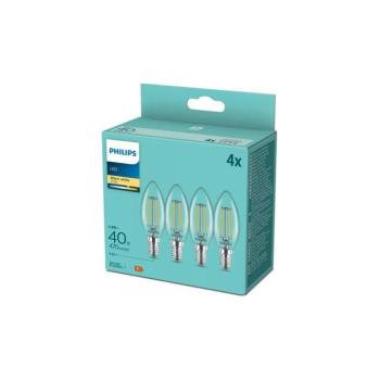 4 darabos VINTAGE Philips B35 LED-izzó 14/4,3W/230V 2700K 8718699696931 kép