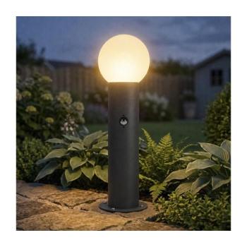 46084 - STONO kültéri lámpa érzékelővel, 1xE27/15W/230V, 50 cm, IP65, antracit 46084 kép