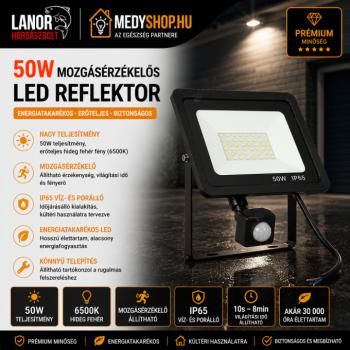 50W mozgásérzékelős LED reflektor kép