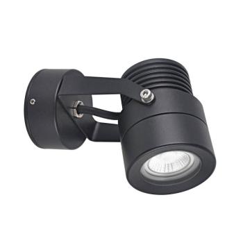 5119-es kültéri falikar, fekete, Ø 7 cm, fém, IP54, GU10 kép