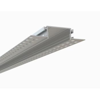 635 VL gipszkartonnal kompatibilis eloxált alumínium U-profil LED-szalaghoz 2m, GIPSZ kép