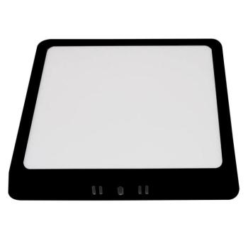 6w-os LED felületre szerelhető panel, négyzet alakú, 3CCT, fekete, 420 lm, Optonica, 12933 kép