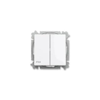 ABB 3559T-A52940 500 - Dupla lépcsőházi kapcsoló, keret nélkül, sz. 6+6, ZONI IP44, fehér ABB 3559T-A52940 500 kép