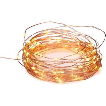 AcaLighting LED dekoratív réz füzér, 30 m, IP44, kültéri, melegfehér kép