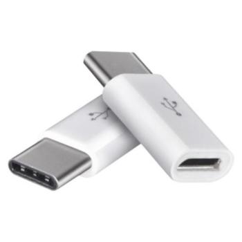Adapter micro USB-B 2.0, USB-C 2.0, fehér, 2db, EMOS, SM7023 kép