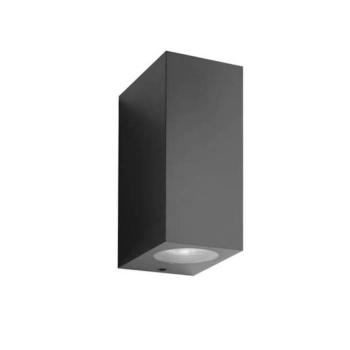 ADRIA SQC2 Kültéri fali lámpa 2xGU10 (fel-le világító) 92x160x70mm IP54 műanyag antracit 3230520 VITO kép