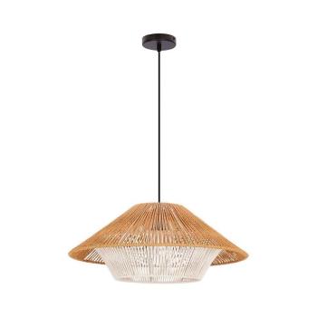 AFRICA függőlámpa kábellel 1xE27/40W/230V, átm. 50 cm, barna/krémszínű 31-26897 kép