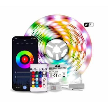 Aga WiFi RGBW LED szalag 5 m + meghajtó + tápegység
